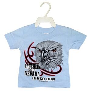 707 Laughlin Nevada River Run 2011 Biker Eagle Infant T-Shirt Blue 12M